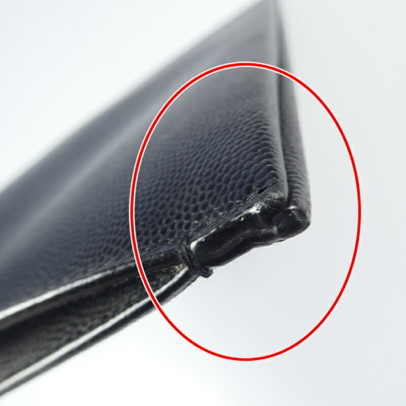 SAINT LAURENT Clutch Bag Grain Textured Leather Black - Picture 10 of 15